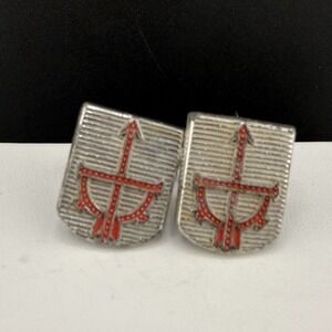 Vintage Hickok Cufflinks Scottish Rite Silver Tone Arrow